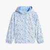 Veste de pluie à capuche à imprimé floral pour enfants