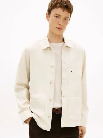 Veste de travail en denim teint en pièce Veste de travail en denim teint en pièce