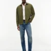 Veste de travail en denim teint en pièce Veste de travail en denim teint en pièce