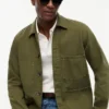 Veste de travail en denim teint en pièce Veste de travail en denim teint en pièce