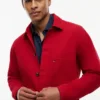 Veste de travail en denim teint en pièce Veste de travail en denim teint en pièce