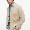 Veste de travail en denim teint en pièce Veste de travail en denim teint en pièce