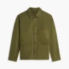 Veste de travail en denim teint en pièce Veste de travail en denim teint en pièce
