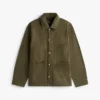 Veste de travail en denim teint en pièce Veste de travail en denim teint en pièce