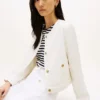 Veste en denim blanc pour femme Veste en denim blanc pour femme
