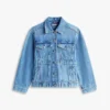Veste en denim délavé cintrée Veste en denim délavé cintrée