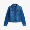 Veste en denim stretch slim fit délavage foncé Veste en denim stretch slim fit délavage foncé