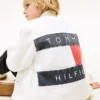 Veste en jean pour enfant avec logo drapeau Veste en jean pour enfant avec logo drapeau