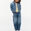 Veste en jean pour enfant avec étoile brodée Veste en jean pour enfant avec étoile brodée