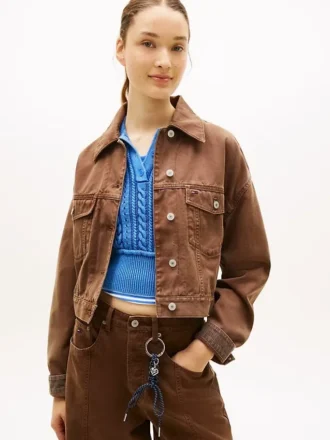 Veste en toile teinte en pièce Tommy Jeans