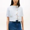 Veste en tweed à manches courtes pour femme Veste en tweed à manches courtes pour femme