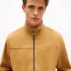 Veste moto décontractée en daim Veste moto décontractée en daim