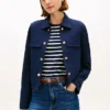 Veste Ponte à boutons dorés et multiples poches