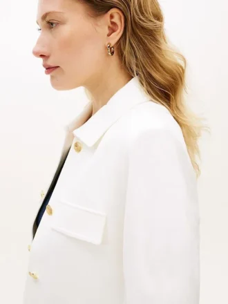 Veste Ponte à boutons dorés et multiples poches Veste Ponte à boutons dorés et multiples poches