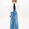 Veste Ponte à boutons dorés et multiples poches