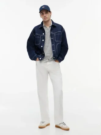 Veste ranch en denim délavé foncé Tommy Jeans