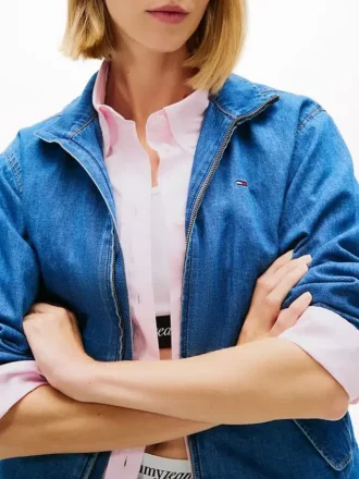 Veste zippée en chambray Tommy Jeans Veste zippée en chambray Tommy Jeans